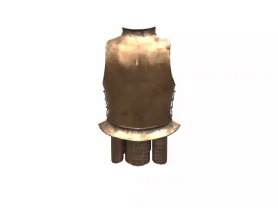 Ancient Armor 3D Model Game Ready Armor PBR Low Poly Low-poly 3D model