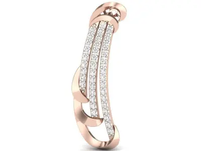 Diamond earrings 3d 3D print model