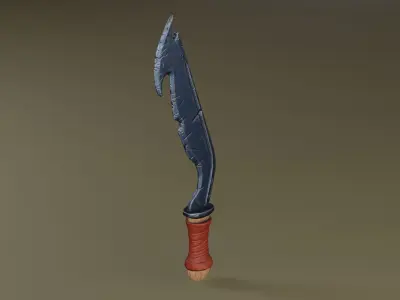Stylized Warrior Blade Low-poly 3D model