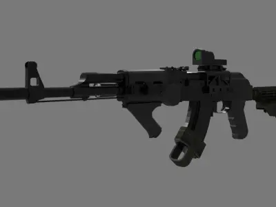 Tactical AK47 Low-poly 3D model