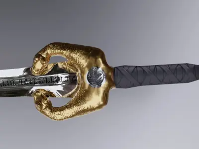 Serpent Sword Low-poly 3D model purchase