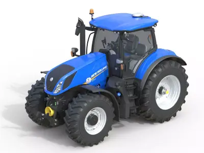 New Holland T7315 Tractor Low-poly 3D model