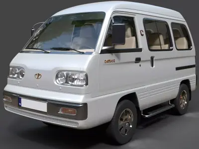 Daewoo Damas II Microvan - High Detail 3D Model 3D model