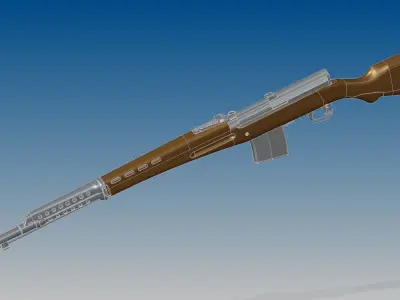 SVT-40 bullet 3D model