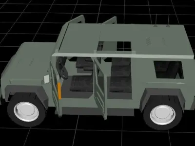 4x4 Jeep Offroader Low-poly 3D model