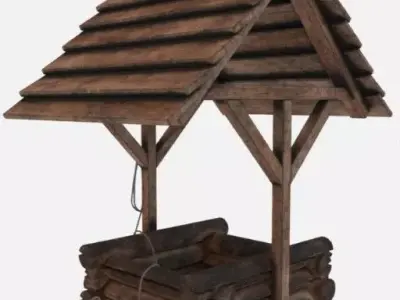 Wooden Well 3D Model 3D print model