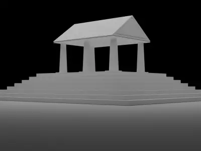 temple Free low-poly 3D model