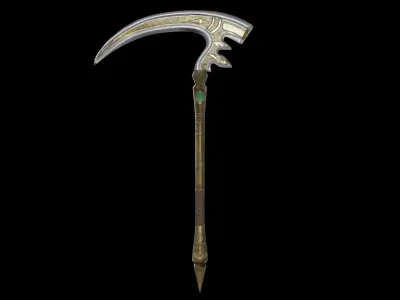 Scythe 01 Low-poly 3D model