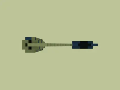 Voxel Paint roller Free 3D model