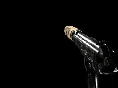 PRB92 Pistol WITH SUPPRESSOR Low-poly 3D model