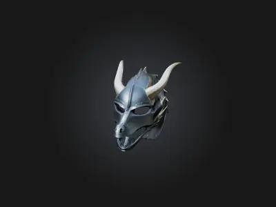 Dragon Helm Low-poly 3D model