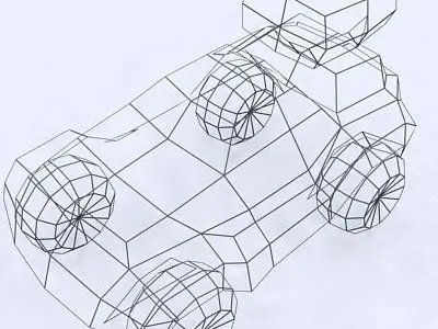 3DRT - Sci - Fi Forces - Jeep 1  Low-poly 3D model