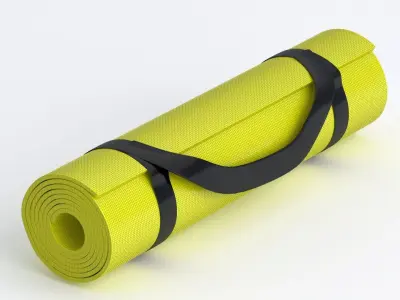 Yoga Mat yellow 3D model