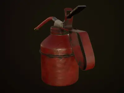 Small oil can 1A Low-poly 3D model