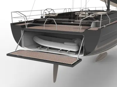 Panthera Concept Sloop Sailboat 3D model