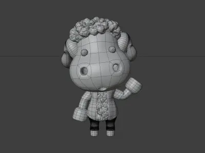 Cute Sheep 3D Illustration 3D model 4