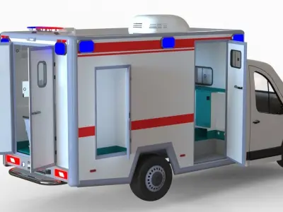 Ambulance Box Type 3D CAD 3D model