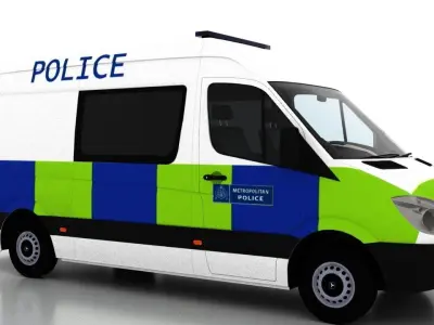 Mercedes Benz Sprinter L2H2 2009 England Police UK 3D model