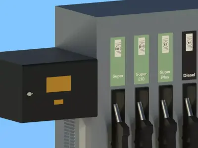 Zapfsauule Gas Pump 3D model