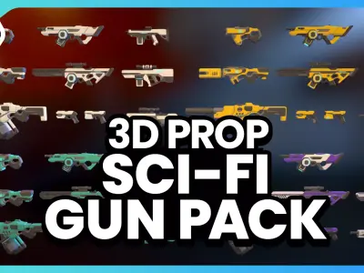3D Props - Sci-fi Gun Low-poly 3D model