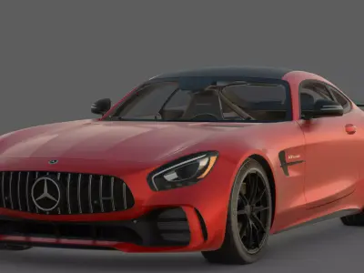 2017 Mercedes-Benz AMG GT R 3D Model  Red Hell Beast  3D model