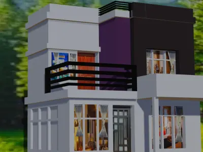 house design for gaming Free 3D model