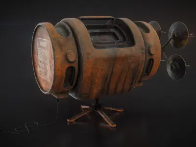 Satellite gun 3D model