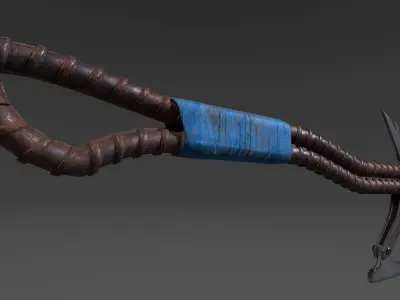 Post Apocalyptic Axe Low-poly 3D model