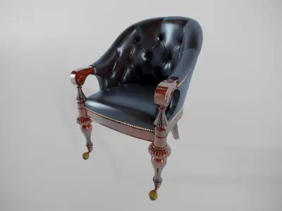 armchair leather chair 3D model