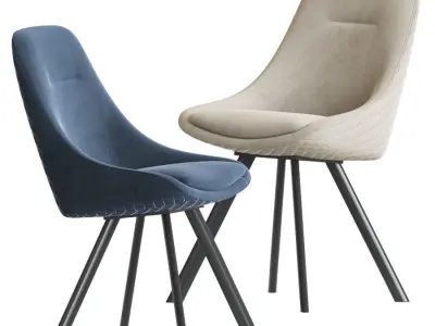 Daniel Swivel Dining Chair 3D model