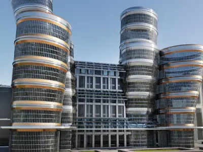 Modern - Futuristic Buildings 3D model