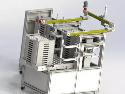 Stacking machine Low-poly 3D model