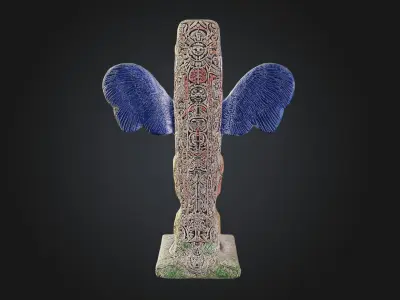 Kwakwaka wakw Totem - Low-poly Model PBR and 2K Textures Low-poly 3D model