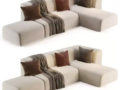 Corner sofa Industrial Loft gray 3D model purchase