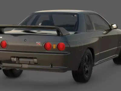 1989 Nissan Skyline GT-R R32 3D Model  The Original Godzilla Low-poly 3D model