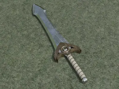 The Gem Stone Sword Low-poly 3D model
