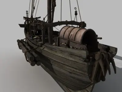 Chinese Old ship 03 3D model