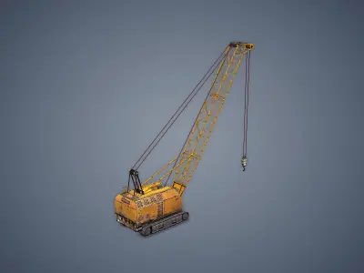 Crawler Crane Low-poly 3D model
