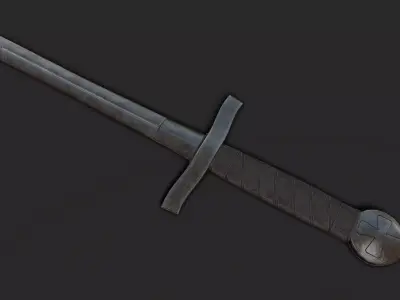 Templar Dagger Low-poly 3D model