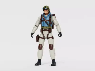 Franklin Airborne Talltree Action Figure Low Poly 3D Model Low-poly 3D model