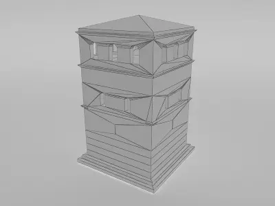 tower 4s Low-poly 3D model