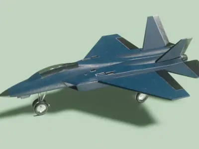 Jet F23 Low-poly 3D model