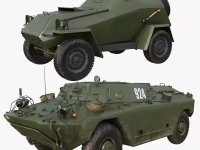 Military Car Collection Mental ray 001 3D Model Pack