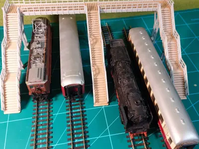 Modular footbridge mod1 1-87 FDM 3D print model