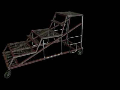 Airport Ladder Cart Low-poly 3D model