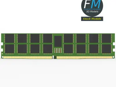 DDR5 RAM memory module 1 3D model