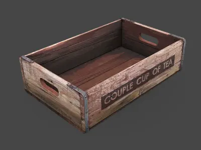Old Crate Low-poly 3D model purchase
