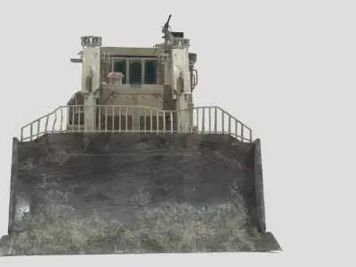 caterpillar d9r armored Low-poly 3D model