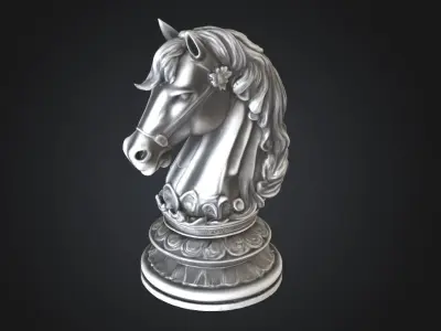 Medieval Chess Set - Historical Chess Set - Knight Chess Set 3D print model