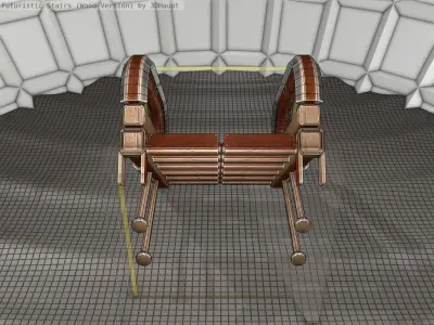 Wood Stairs - Construction Element 1 3D model